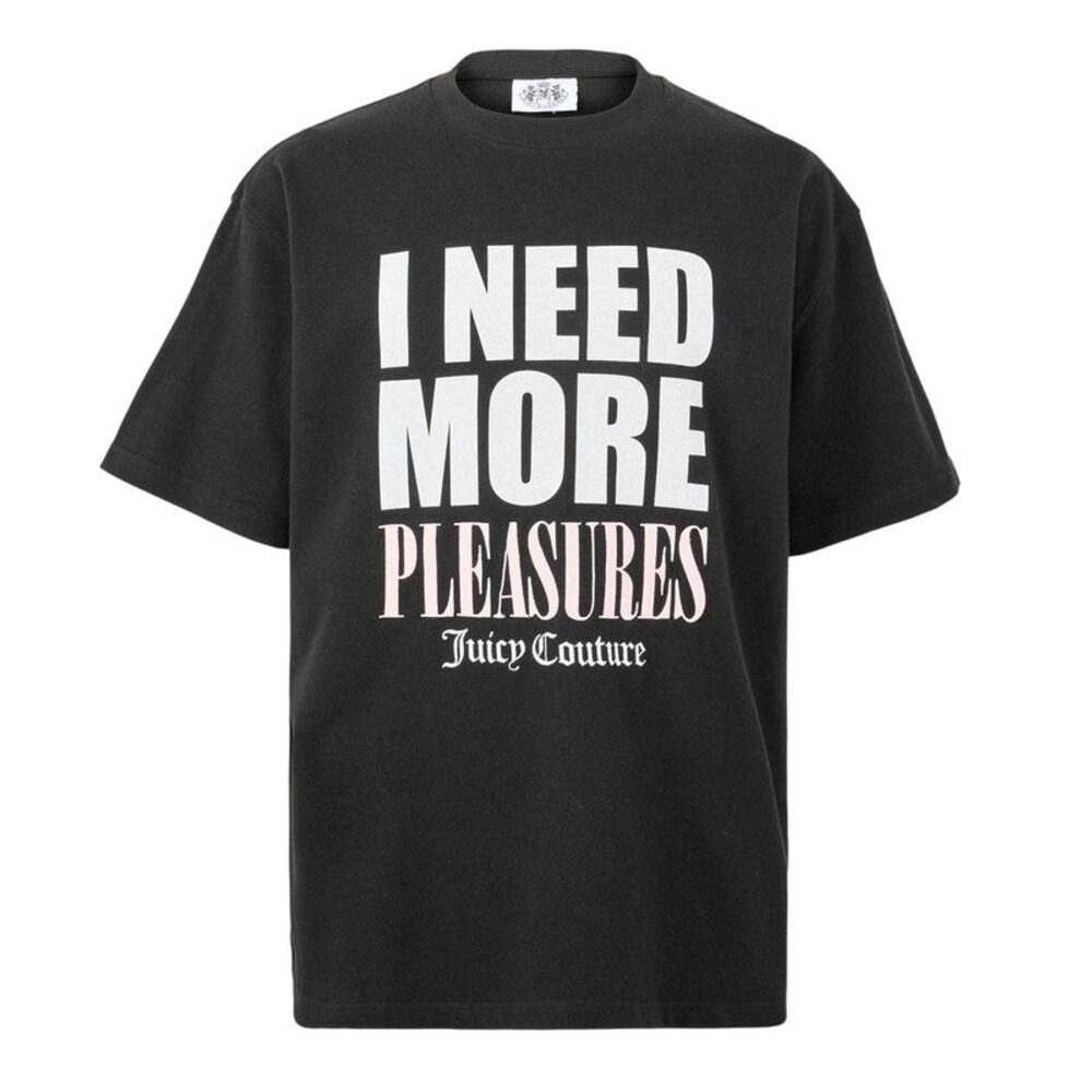Juicy Couture Unisex Adult More Pleasure Oversized T-Shirt / Black